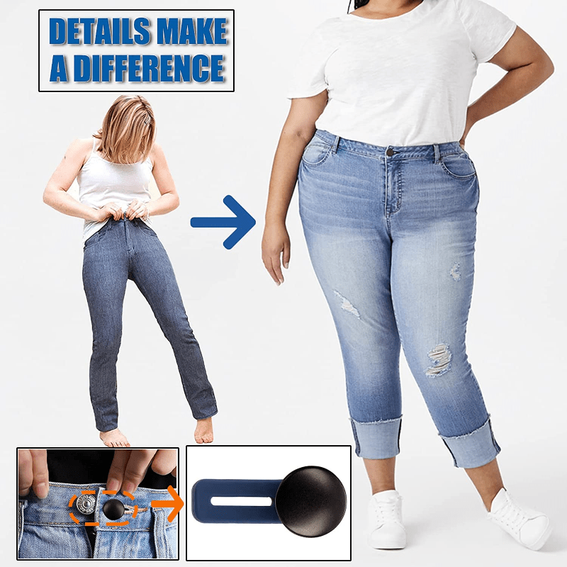 Belt Extender Pants Button Extender Denim Material High Quality Metal  Buttons 2 Button Holes Jeans Button Extender Random Delivery, Ideal Choice  For Gifts - Temu Republic of Korea
