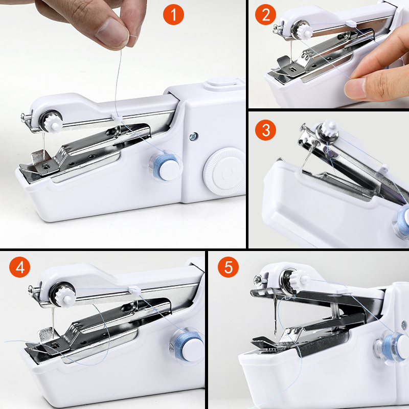 1pc Handheld Sewing Machine, Portable Mini Manual Sewing Machine Handy Needlework Tool Mini Sewer Machine Hand Stitcher Sewing Machine