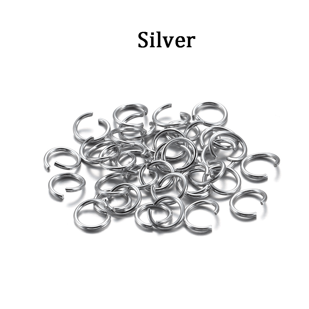 AGCFABS 200pcs/lot 4 5 6 8 10 20 mm Jump Rings Split Rings Connectors for  DIY Jewelry Finding Jump Rings for Jewelry Making Jump Rings for Keychains