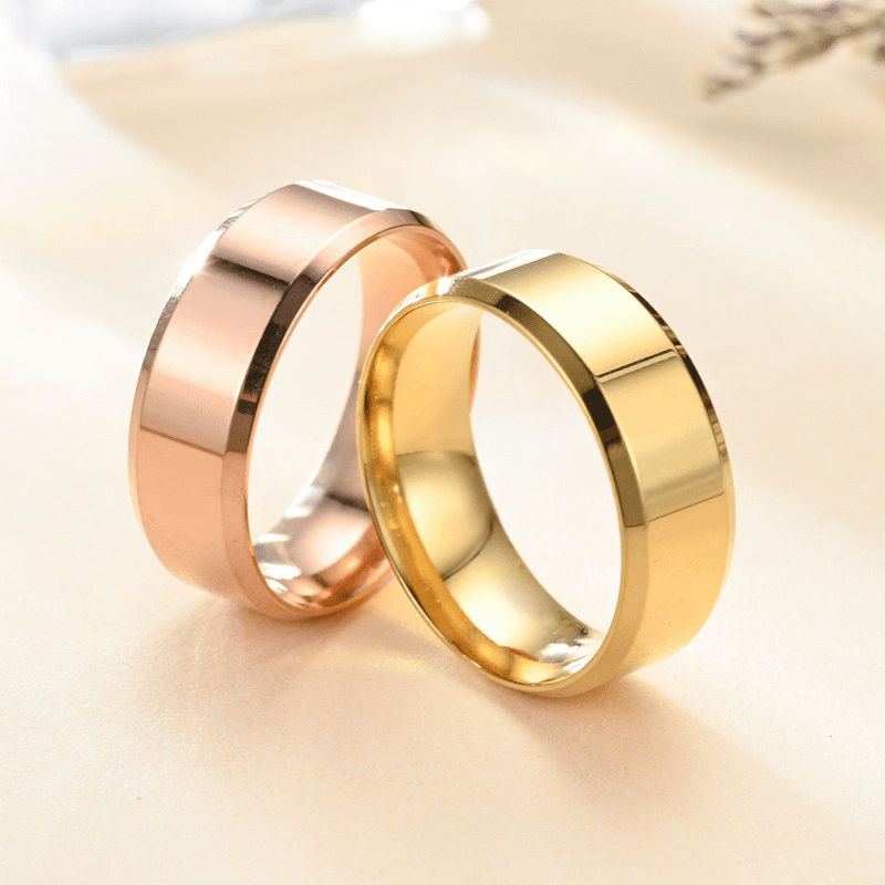 Anillos Hombre Acero Titanio Anillo Poder Dorado Acero - Temu