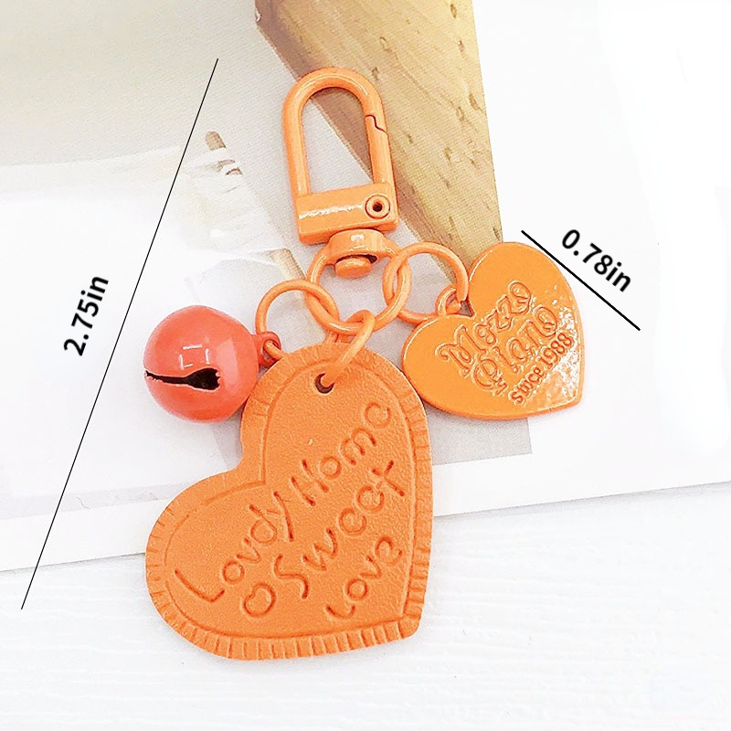 Leather Key Bell Purse Bag Charm  Leather Hang Tag Accessories