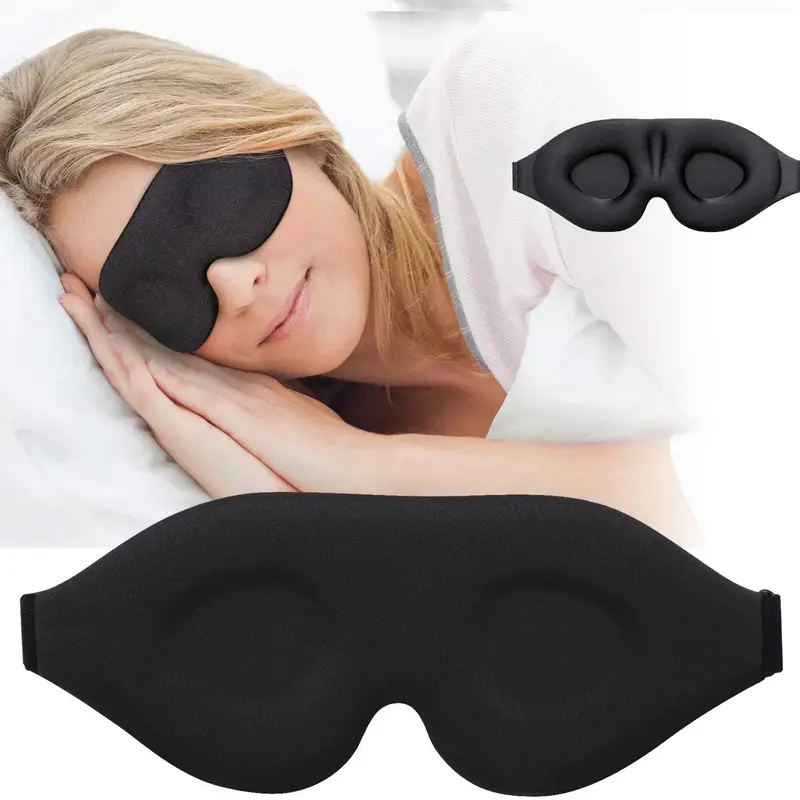 Sleep Better With 3d Contoured Cup Eye Mask - Block Out Light & Provide  Soft Comfort For Travel, Yoga & Nap! - Temu