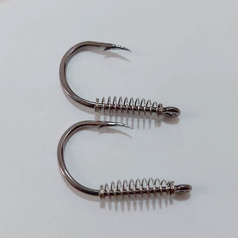Explosion Hook Copper Spring Shoal Hooks Fishing Net Bomb Hook Group With  Pole Double Spring Fishinghooks Fishing Tackle