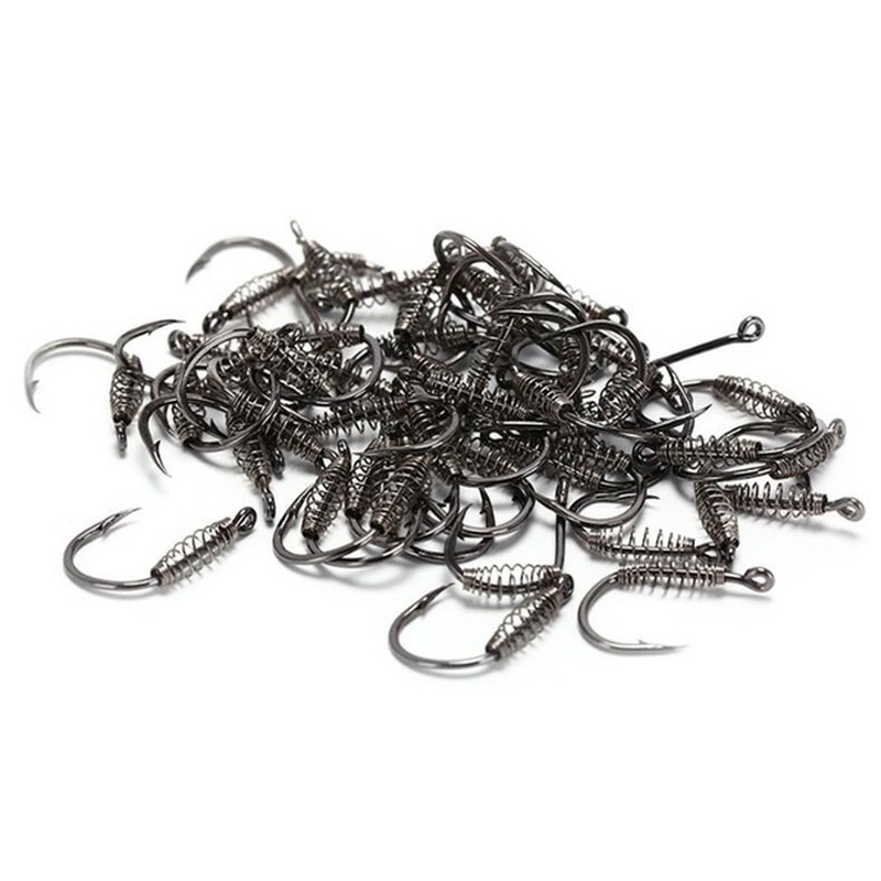 Fishing Hooks 20 Pcs Fishing Hook for Spoon Bait Super Slide Silky Black  Non-Barb Barbed Hook for Trout Hard Bait 8# 10# 12# 14# Fish Hooks (Color :  Non-Barb, Size : 12#) : : Sports & Outdoors