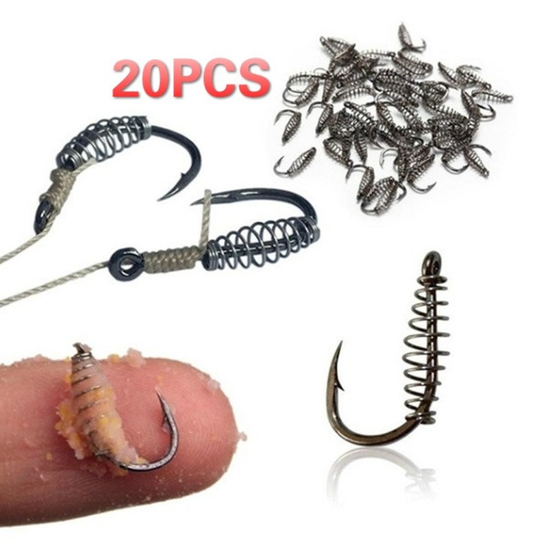 20Pcs/Pack High Carbon Steel Barbed Hook Barbed Gold Fish Hooks