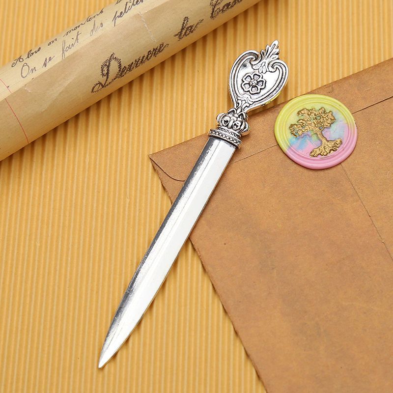Letter Openers,Luxury Rustic Antique Style Envelope Slitter Cast Iron Knife  with Ergonomic Grip Handle for Cutting Open Paper Envelopes Packages(Style
