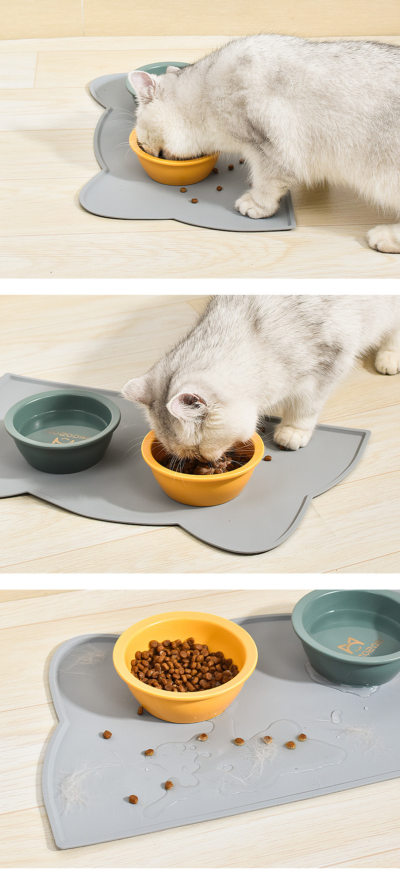 Pawise Silicone Placemat Dog Cat Bowl Mat Pet Feeding Pad
