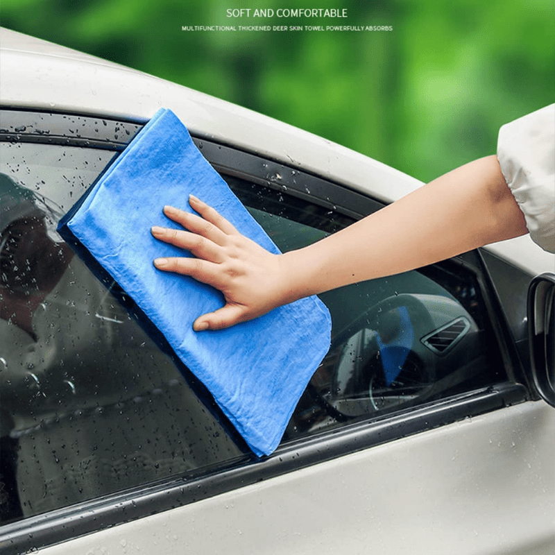 Premium Chamois Cloth for Car Cleaning Super Absorbent Chamois Cloth Wash  Towel Lint-free Cloth 26 x 17