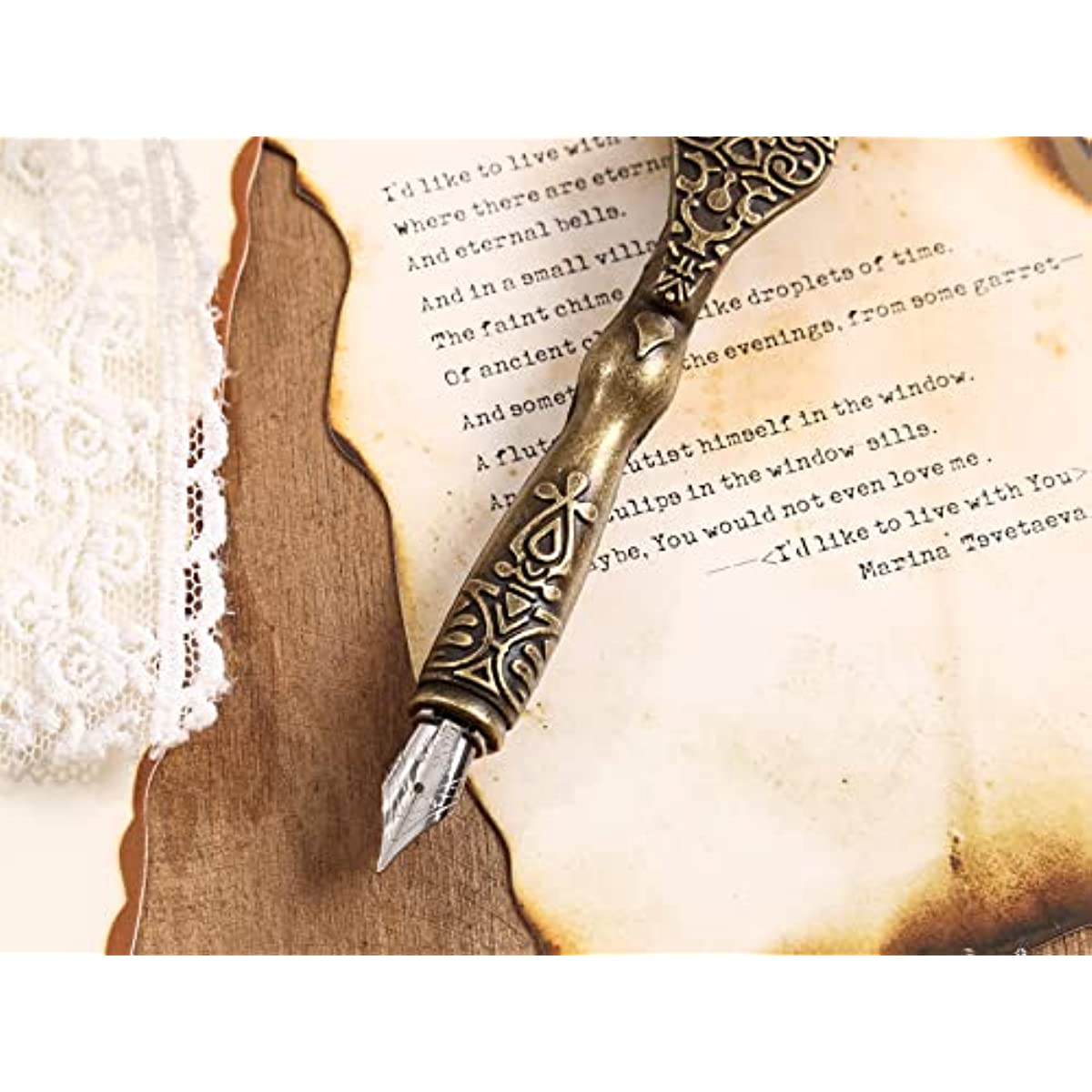 Antique Feather Dip Pen Set – MENGDOGGE