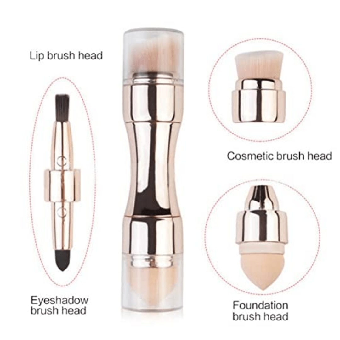 4in1 Makeup Brush Set For Eyeshadow, Eye, Lip, Face, And Concealing