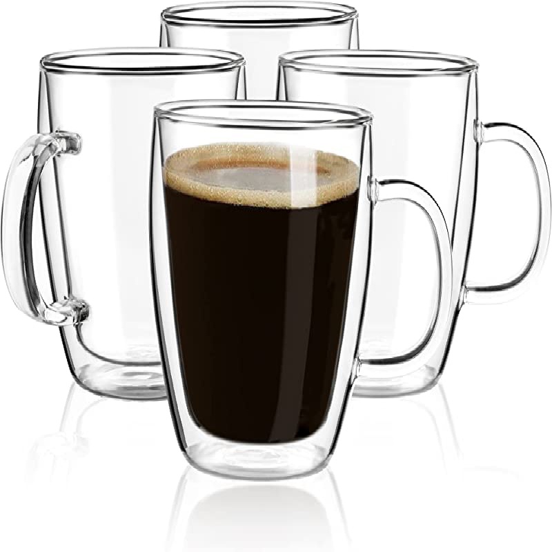 Double Wall Glass Coffee Mugs, Heat Resistant Glass Coffee Cups With  Handle, Insulated Coffee Glass, Cappuccino Cups, Tea Cups, Latte Cups,  Beverage Glasses - Temu United Arab Emirates