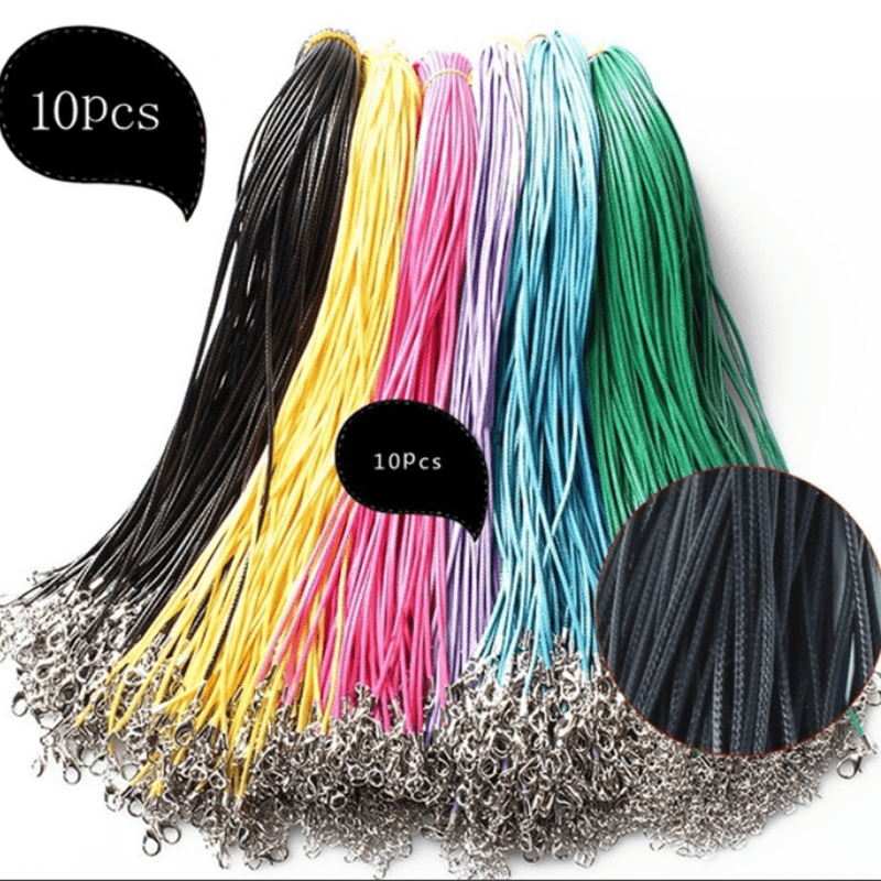 10pcs Black Brown Suede Leather String Necklace Cord Jewelry Making DIY