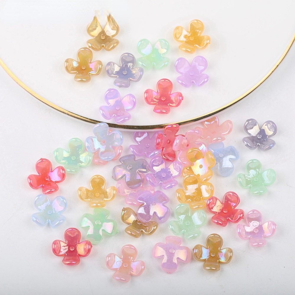 100/50/30pcs 8/10/12mm Acrylic Flower ABS Imitation Pearl Loose Beads For  Jewelry Making Diy Handmade Earrings Bracelet Necklace Craft Supplies