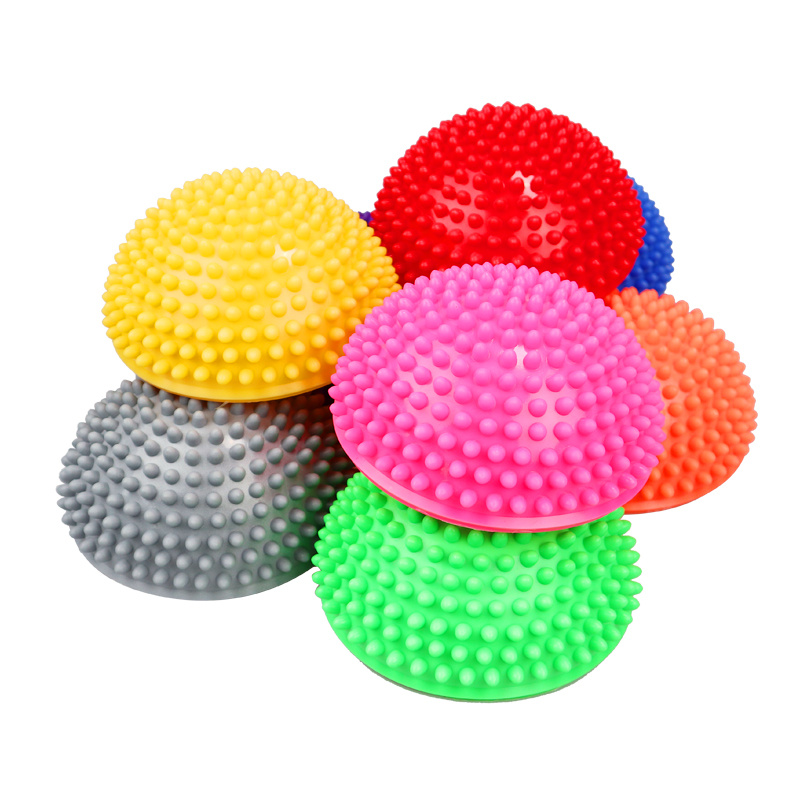 Keenso Pelota de masaje de pies, 8 colores de PVC inflables, medias pelotas  de yoga, punto de masaje, ejercicios de fitball, pelota de equilibrio de