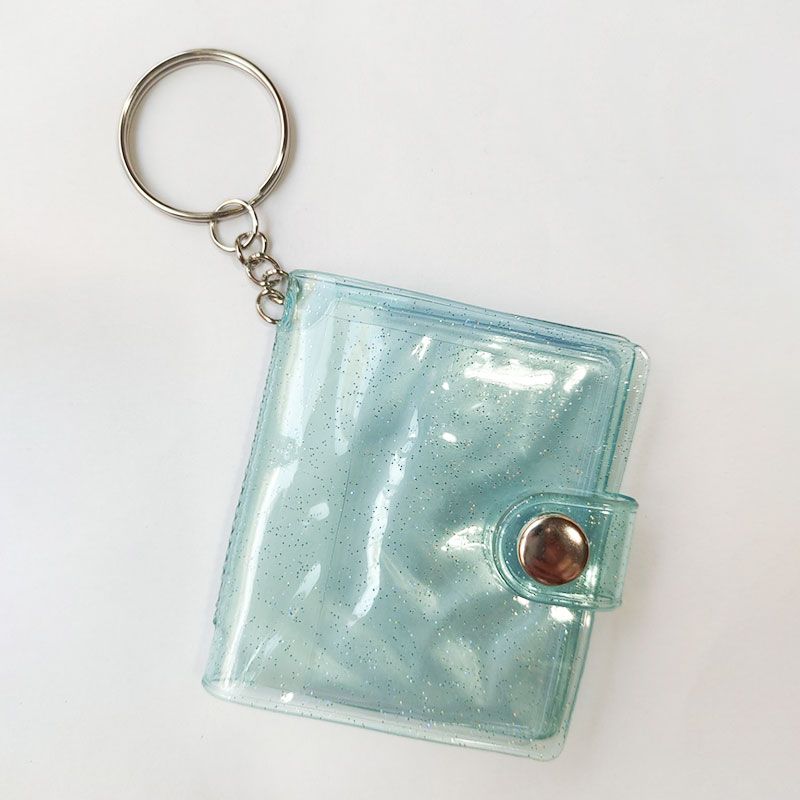 1pc Keychain Photo Album For Mini Photo Sticker Jelly Color Card