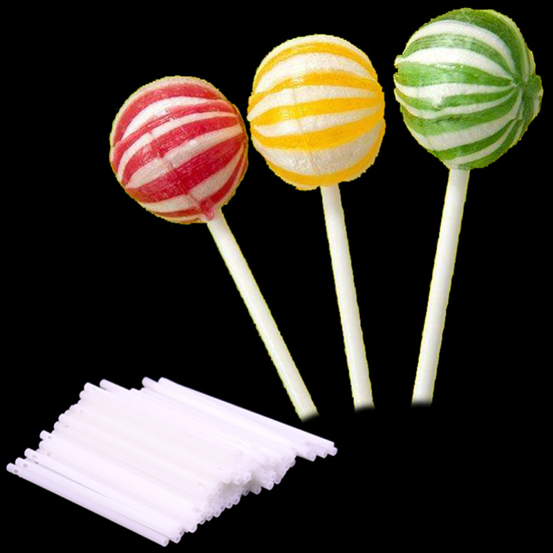 100pcs 4 Inch/10cm Lollipop Sticks, Sucker Cake Pops Stick For Cake Topper,  Chocolate, Rainbow Candy, Cookies