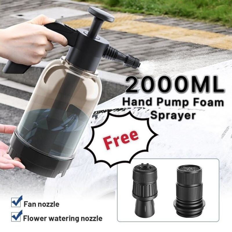 1pc 2l Car Cleaning Foam Pot Sprayer Water Bottle