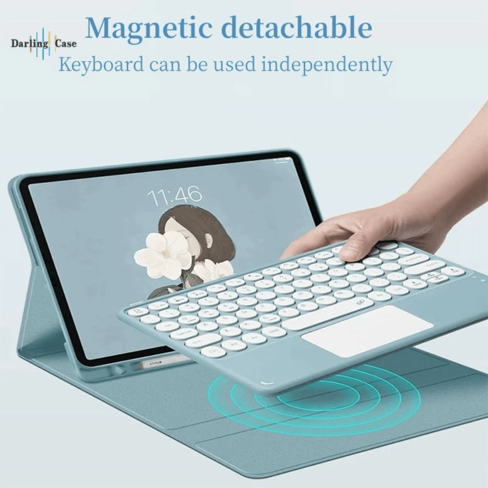Darling Case Tablet Computer Round Hat Tastiera Touch Ipad - Temu
