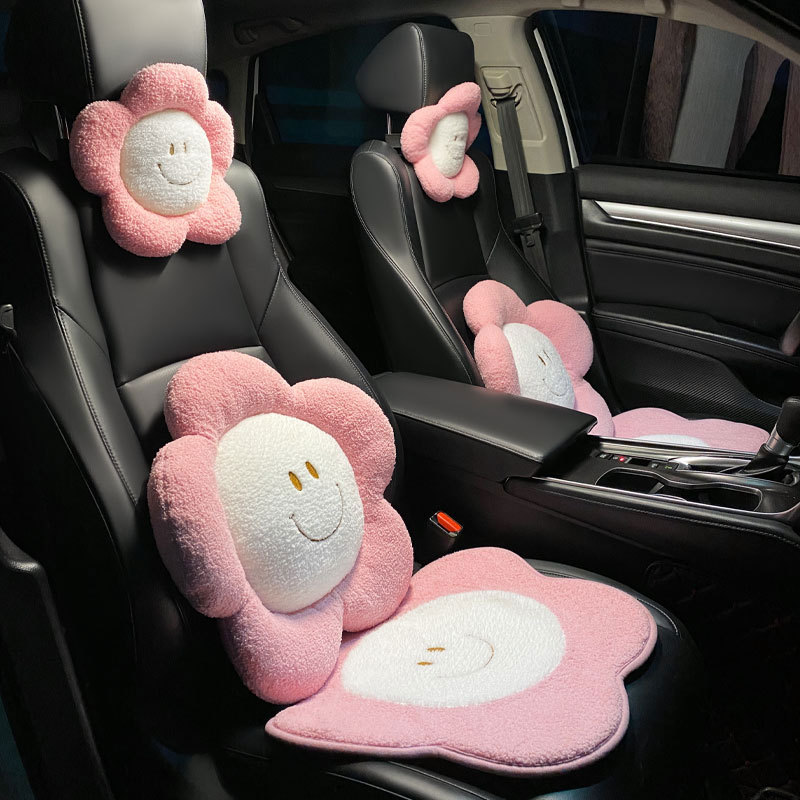 Car Seat Cushion Plush Car Seat Cushion Back Throw Pillow - Temu