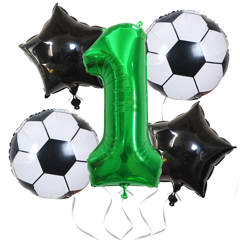 Combo Decoración Globos Equipo Futbol Cumpleaños 56 Piezas