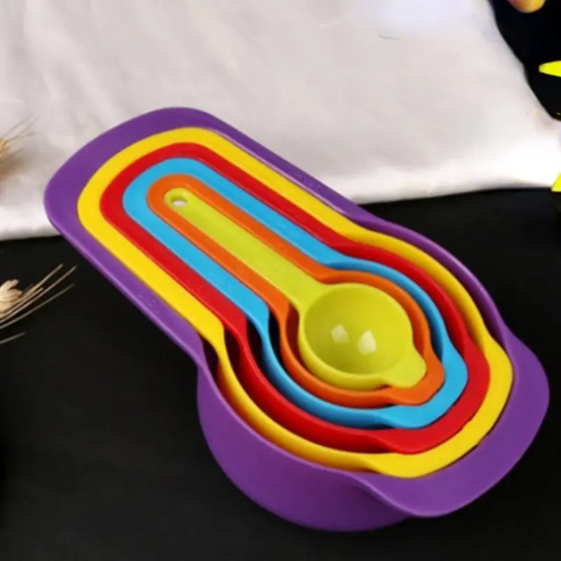 Measuring Cups And Spoons, Space Saving Design, Stackable Colorful