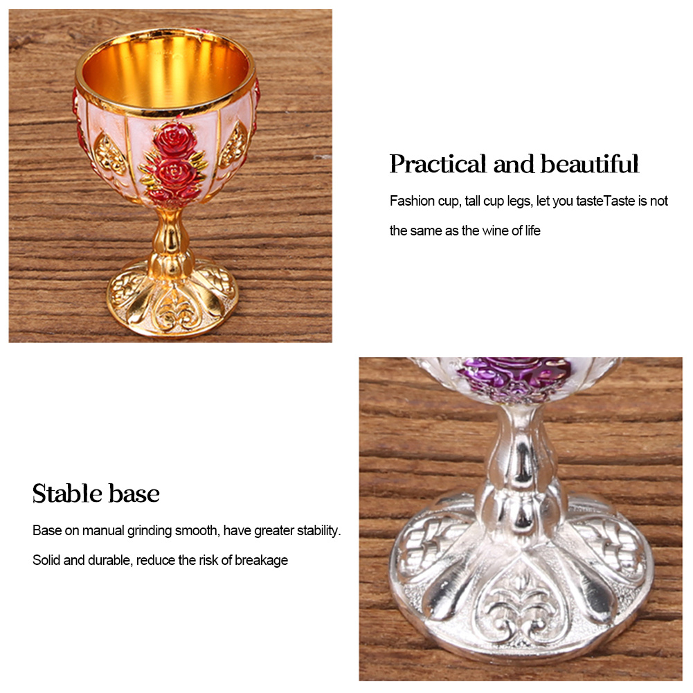 Exquisite carved flower crystal glass wine cup Beautiful wine glass goblet  home decoration cup