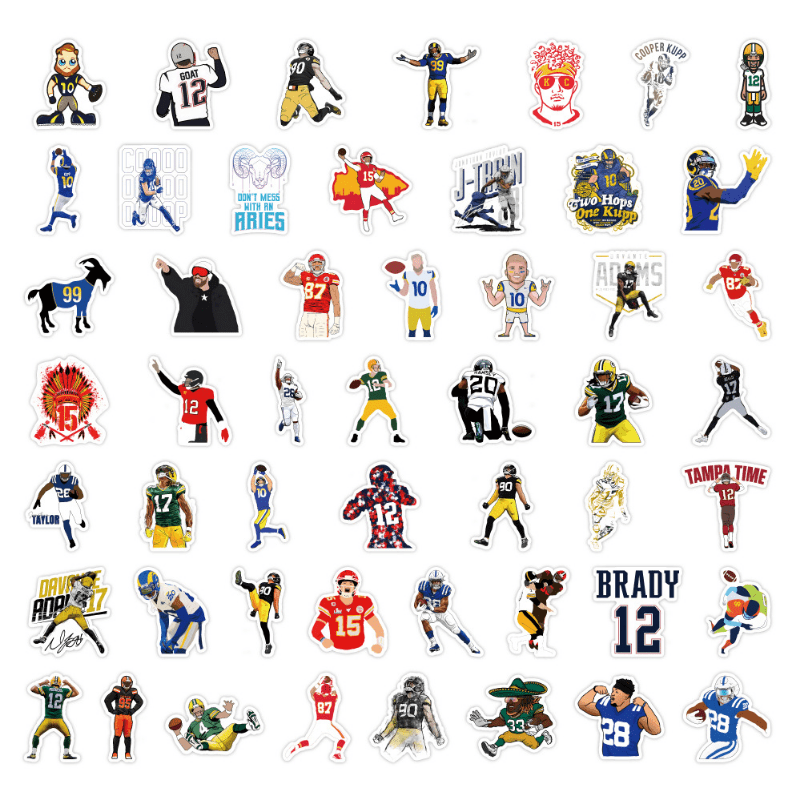 : 100 Pieces Football Stickers Waterproof Vinyl Sports Stickers  Laptop Football Decals Cute Football Game Stickers Set for Water Bottle,  Laptop, Phone, Computer, Luggage : Electronics