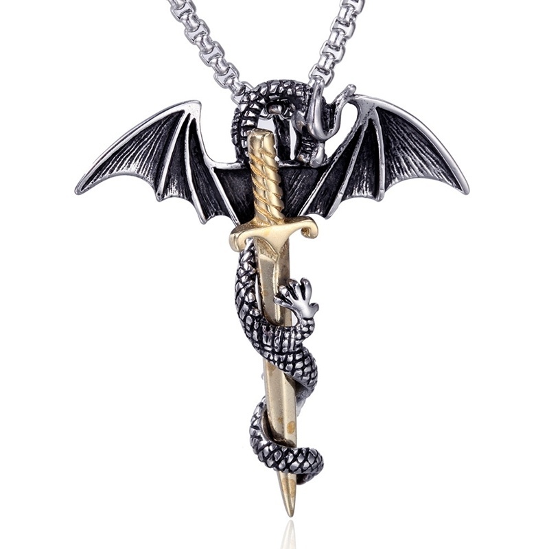 dragon cross necklace