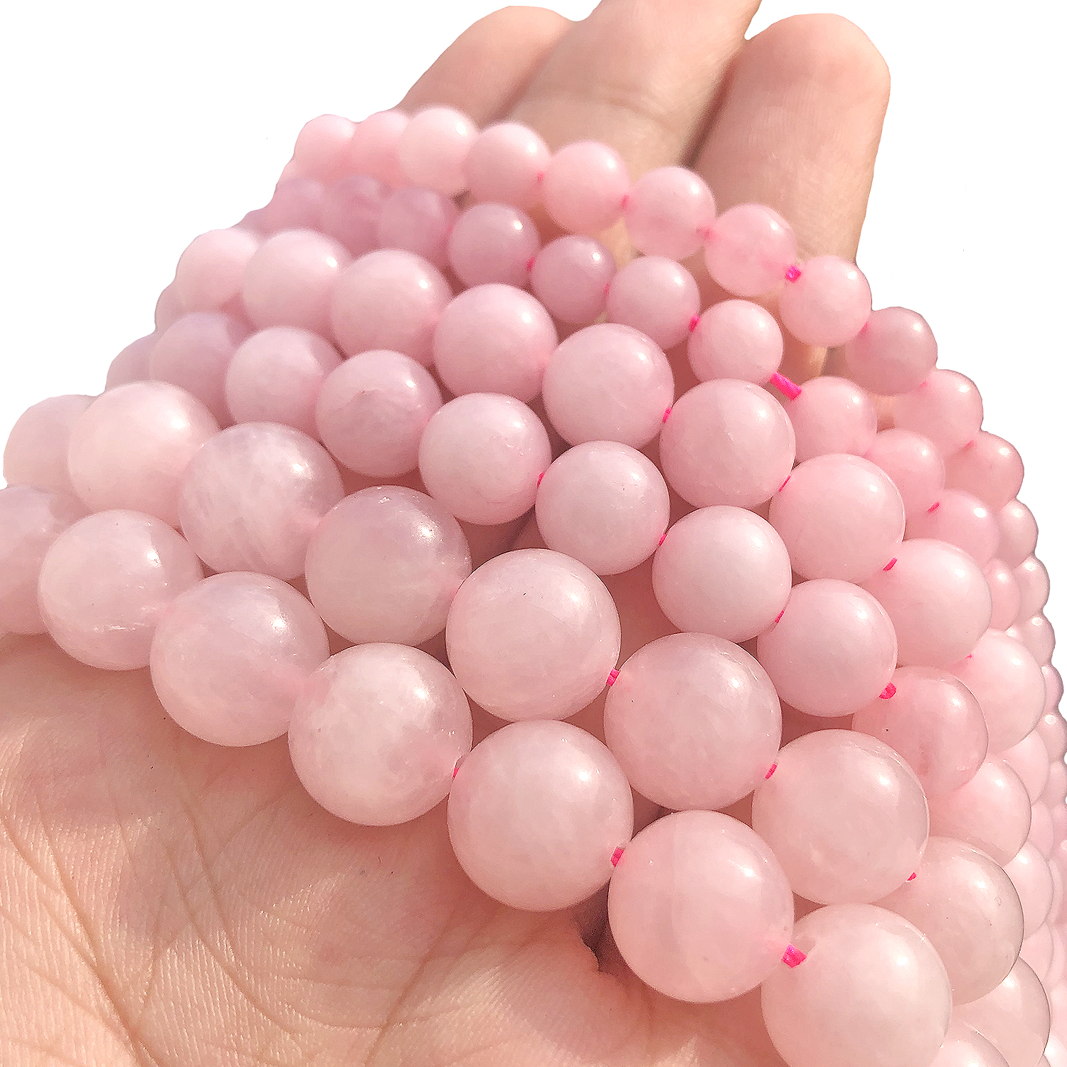 Natural Stone Pink Quartz Rondelle Wheel Round Loose Spacer Beads for  Needlework Jewelry Making DIY Charms Bracelet Accessories