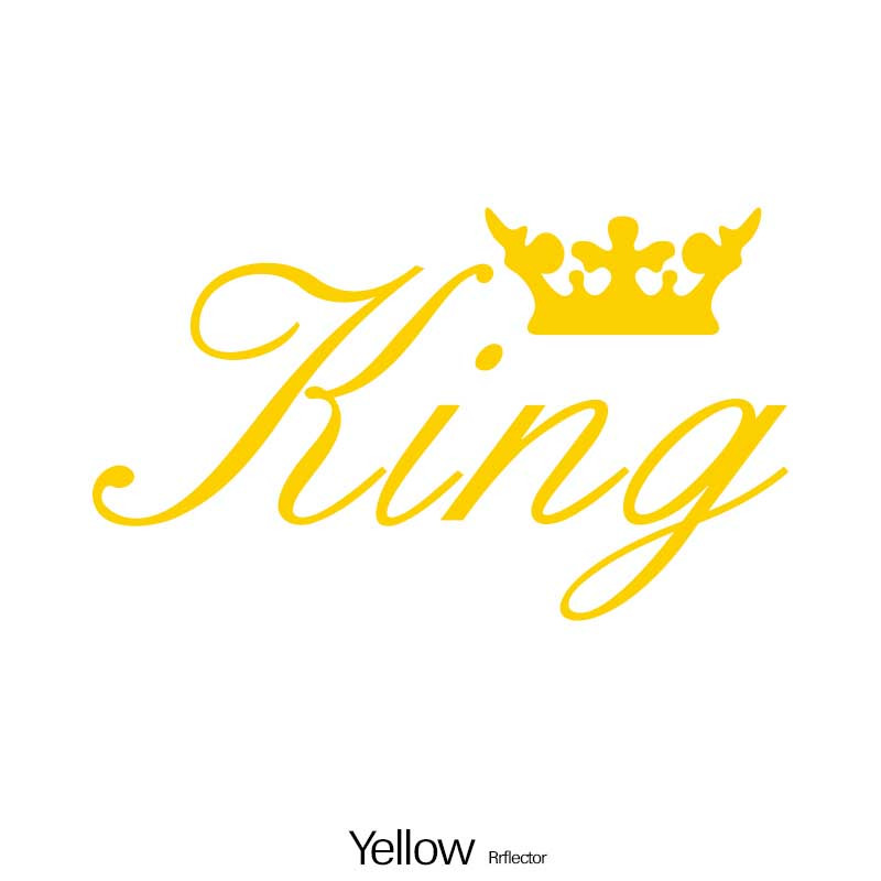  Vinilo adhesivo de corona King para coche, barco, laptop, elige  el tamaño del color (32 x 20.1 pulgadas (32.0 in x 20.1 in), color  amarillo) : Automotriz