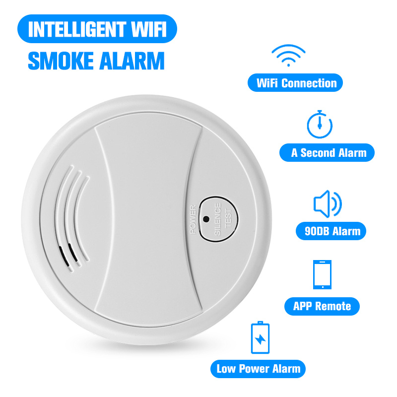 Tuya Smoke Detector Smokehouse Combination Fire Alarm Home Security System  Firefighters WIFI Smoke Alarm Fire Protection