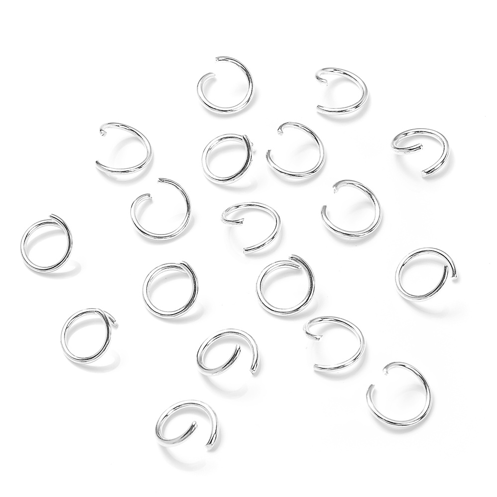 50/100pcs/lot 4-12mm Stainless Steel Open Double Jump Rings for