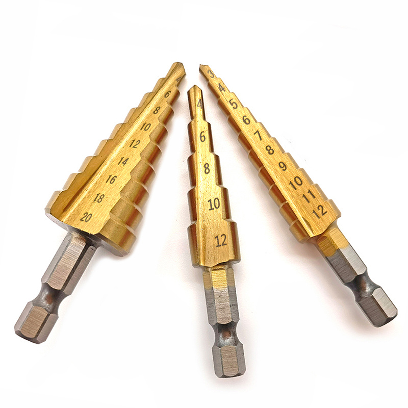 Step Drill Bit Set Titanium Coated High Speed Steel Drill - Temu