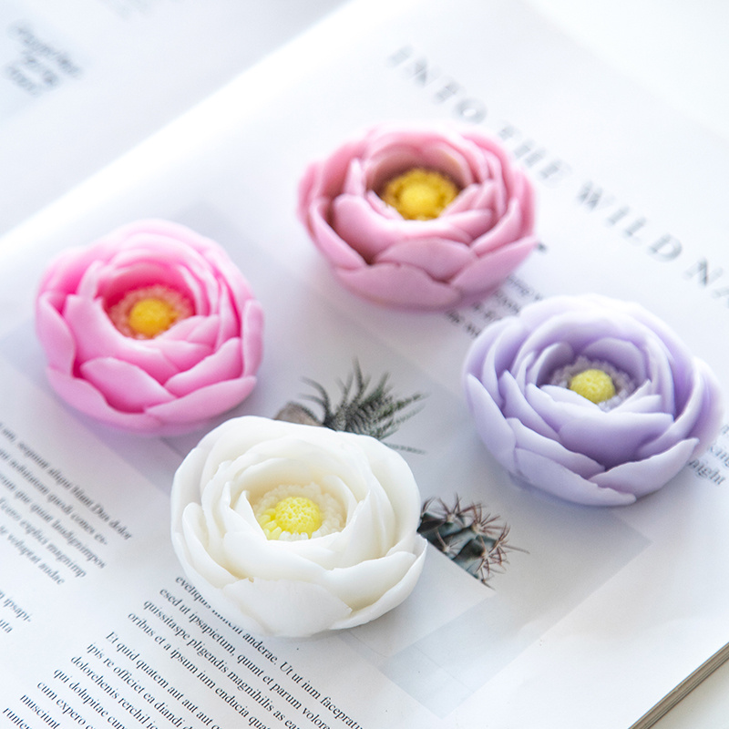 Peony Flower Handmade Soap Silicone Mold Making Candle Mold - Temu