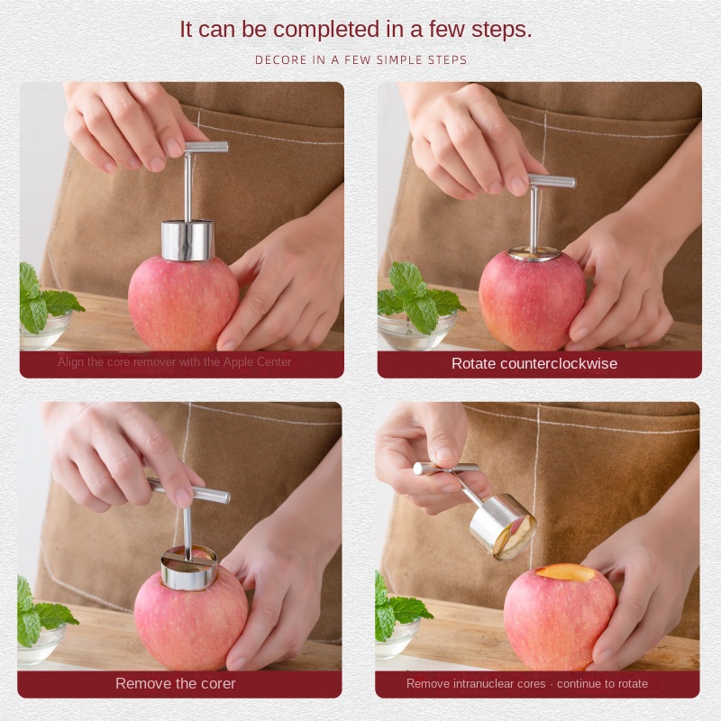 1pc Stainless Steel Vegetable Corer, Modern 3 In 1 Fruit Corer Remover For  Kitchen