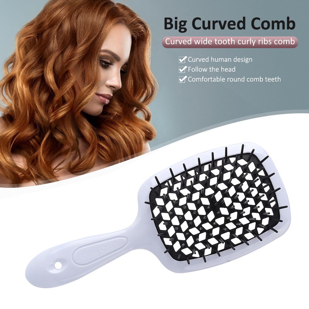 Tangled Hair Comb Detangling Hair Brush Large Plate Massage Combs Hollow  Out Hair Brushes Barber Comb Salon Hair Styling Tools | High-quality &  Affordable | Temu