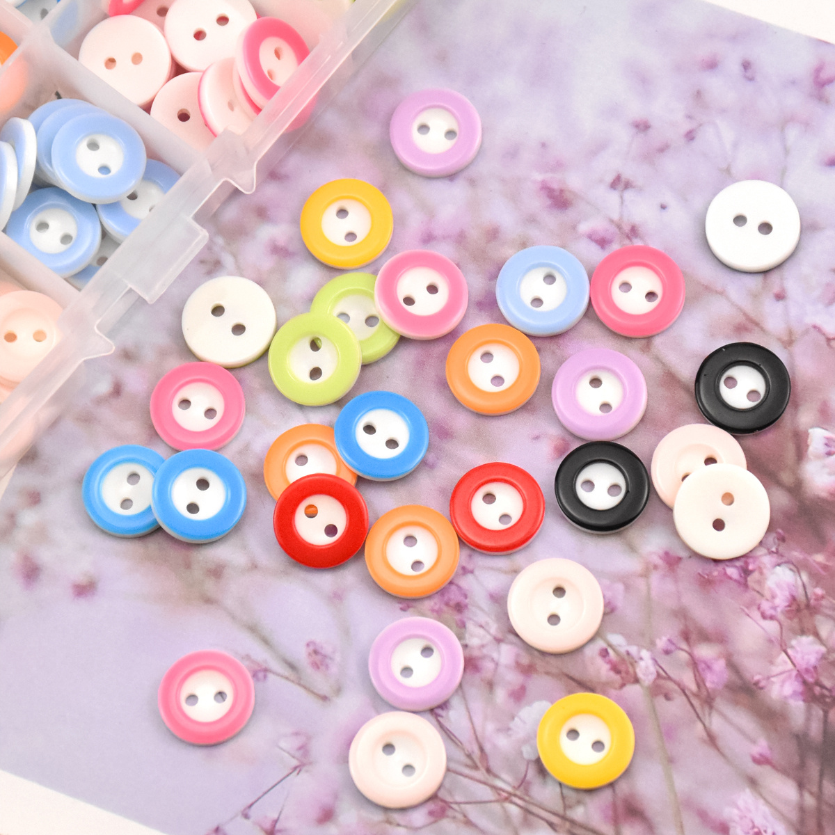 Pack of 150 Buttons Colourful Buttons Children Buttons for Crafts Plastic  Craft Buttons Resin Buttons Round Sewing Buttons Small Buttons for Crafts 2