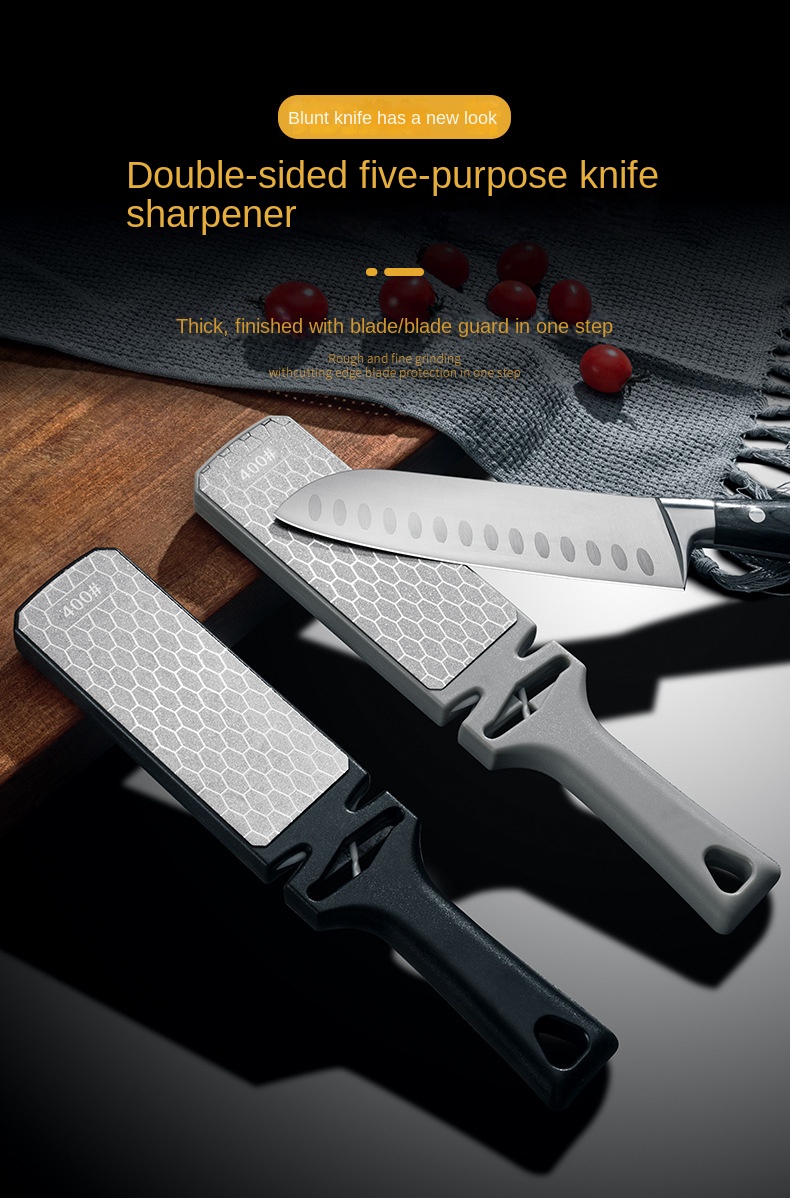 Multi-function Knife Sharpener Sharpening Scissors Bottle Opener  Double-sided Whetstone Utensils - Temu