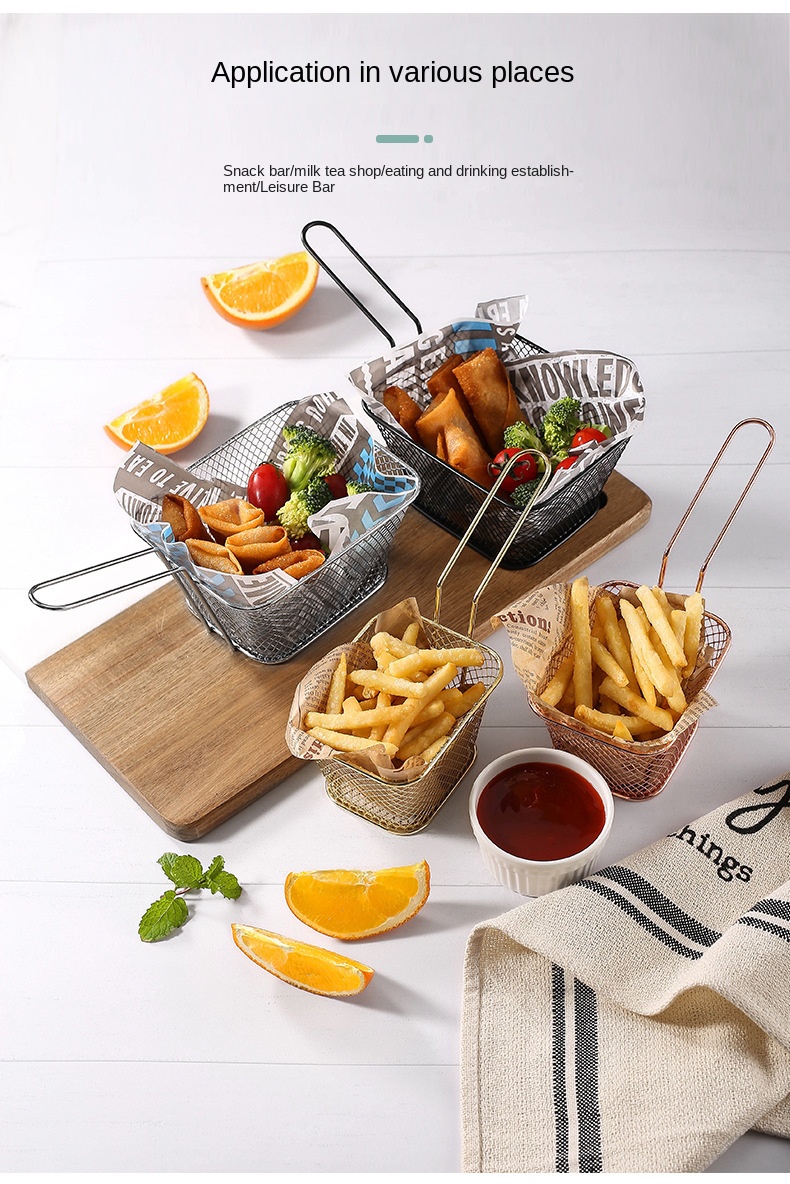 Upgrade Your Kitchen With A Stainless Steel Mini French Fries Basket -  Perfect For American Snacks & Bbqs! - Temu United Arab Emirates