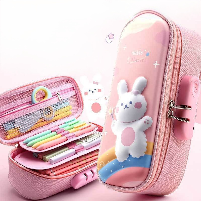 Kids Pen & Pencil Box Suitcase Style Password Lock Pencil Case Multi-Layer  Stationary Organizer Case at Rs 325/piece, पेंसिल केस in Jaipur