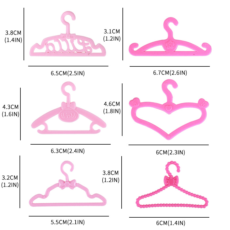 5.5 Doll Clothes Hangers - 10 pack - The Doll Boutique