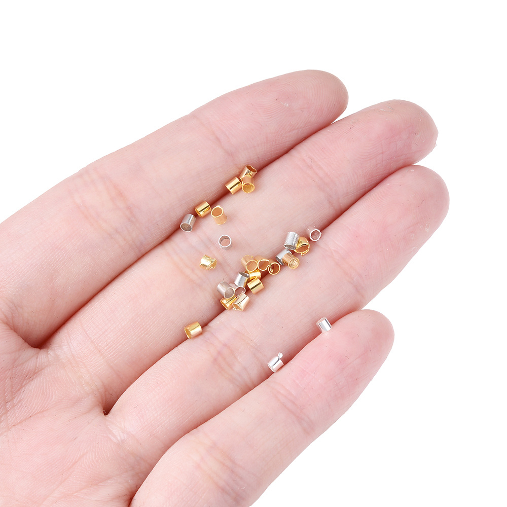Alloy Colors Copper Tube Crimp End Beads Positioning Beads - Temu