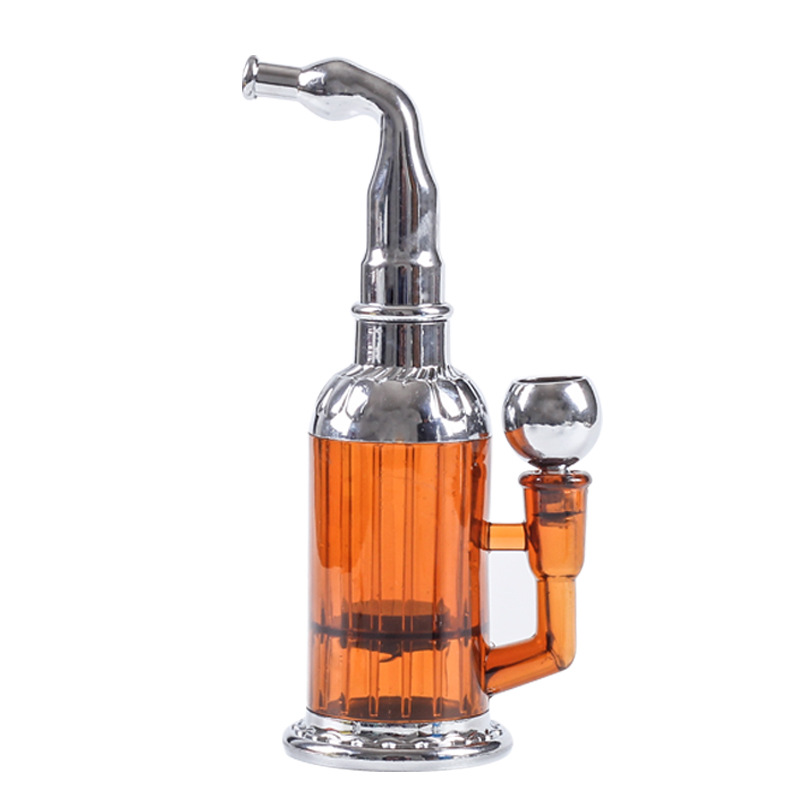 Glass Popular Bottle Water Pipe Bongs Portable Mini Hookah Shisha