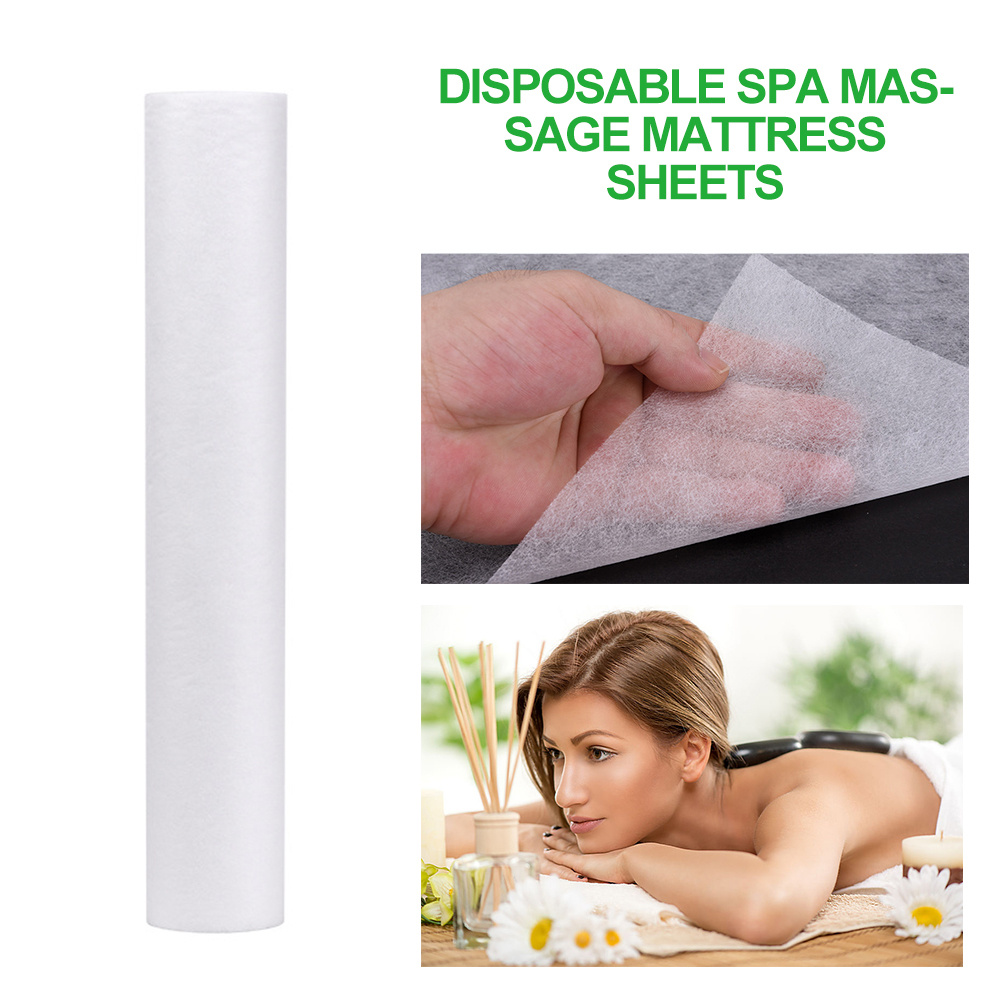50 Pcs Disposable Spa Massage Mattress Sheets Salon Massage Bed Sheets  Non-Woven Headrest Paper Roll Table Cover Tattoo Supply