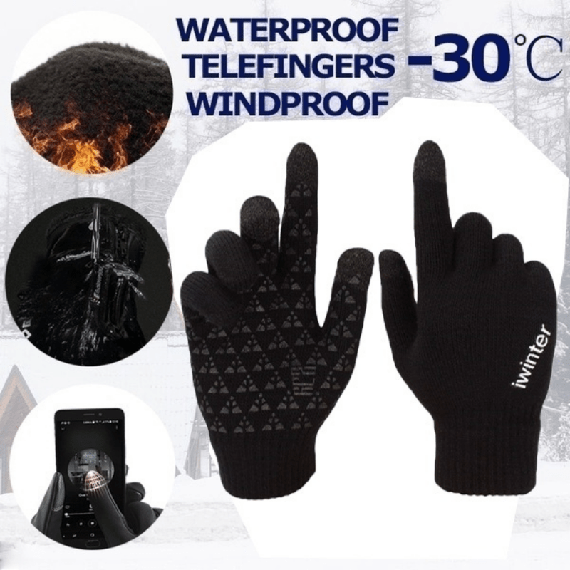 Unisex Fleece Outdoor Sports Gloves - Winter Warm Fashion Athletic Gloves