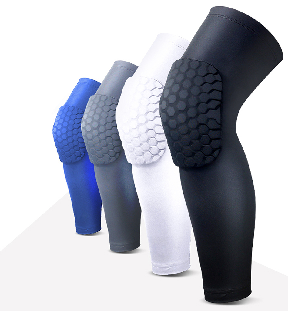 Honeycomb Basketball Knee Pads Short Design Compression Leg