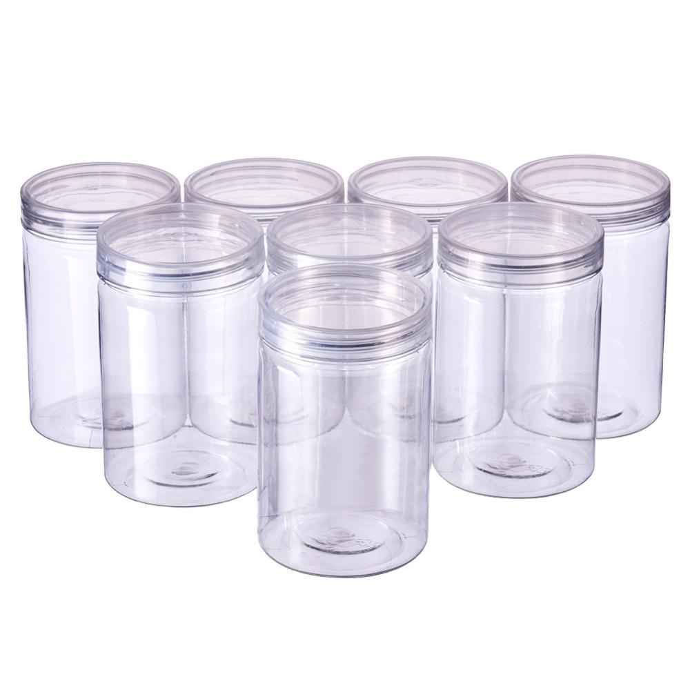 Clear Containers, 8 oz. Clear Jar (Plastic Wide-Mouth with Lid) - MICA Store