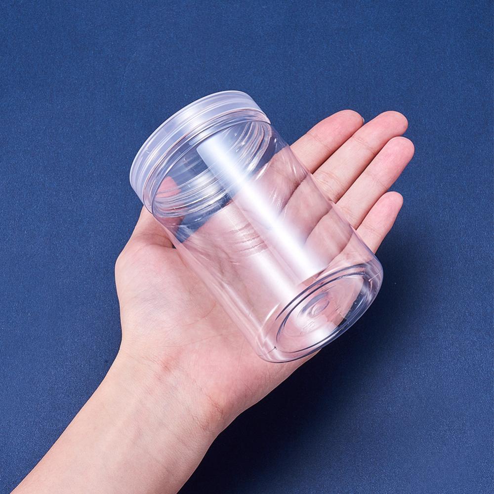 Plastic Storage Jars Round Empty Clear Slime Containers - Temu