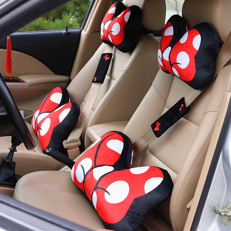 3 Color Car Seat Covers Car Lumbar Pillow Car Neck Pillow Car Seat Belt  Cover Car Steering Wheel Cover Universal Car Accessories