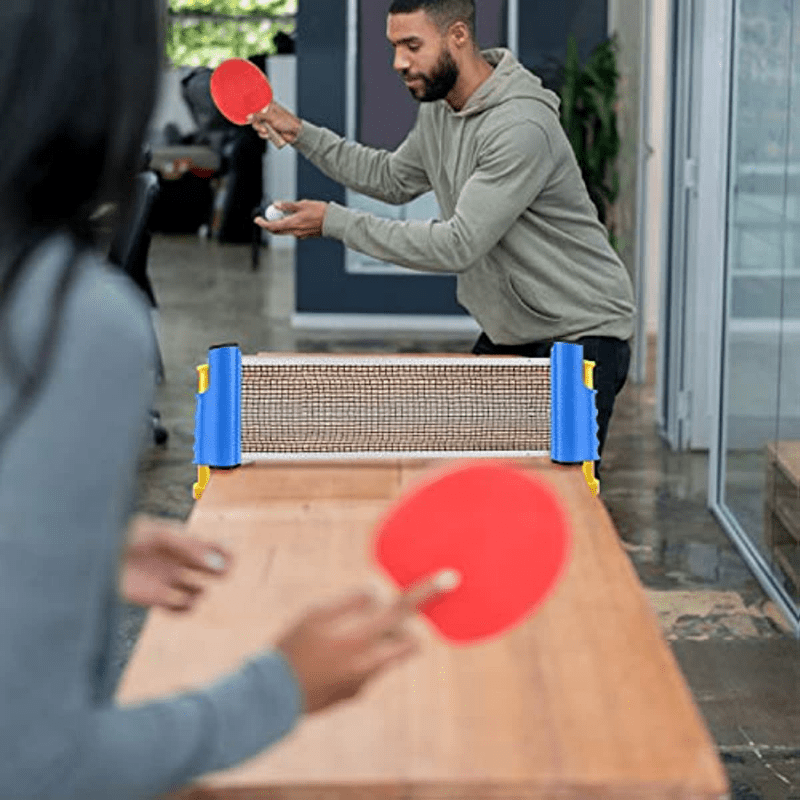 Juego Soporte y Red Ping Pong Retractil 